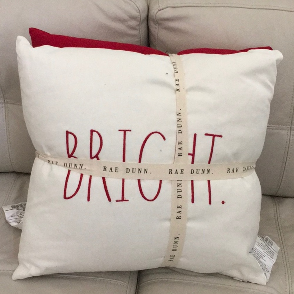 Brand new Rae Dunn MERRY & BRIGHT pillows